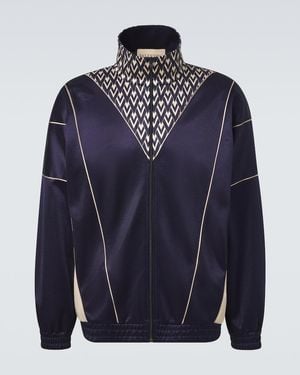 Valentino Printed Jersey Jacket - Blue