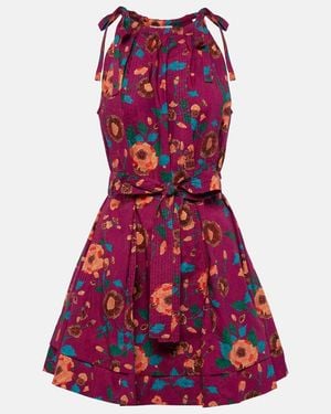 Ulla Johnson Brienne Floral Cotton Minidress - Red