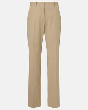 The Row Selvie Cotton Straight Pants - Natural