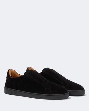 Magnanni Canelo Slip Suede Sneakers - Black