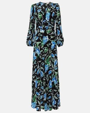 Diane von Furstenberg Seline Floral Maxi Dress - Blue