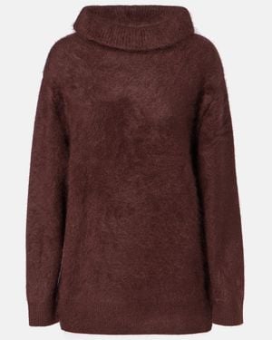 Dorothee Schumacher Fluffy Statement Wool And Cashmere-Blend Jumper - Brown