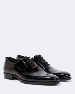 George Cleverley Merlin Patent Leather Oxford Shoes - Black