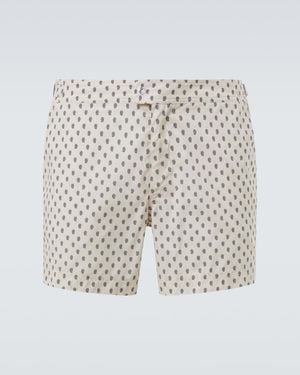 Tom Ford Paisley Swim Trunks - White