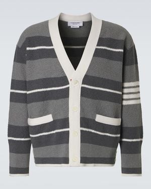 Thom Browne Cardigan Aus Baumwolle - Grau