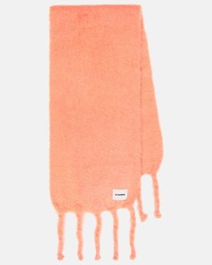 Jil Sander Mohair And Wool-Blend Scarf - Orange