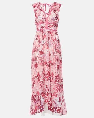 Poupette Chiara Floral Cotton Maxi Dress - Pink