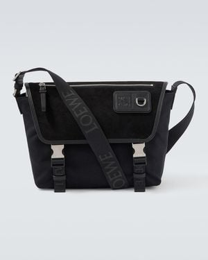 Loewe Messenger Bag Flex Medium Mit Leder - Schwarz