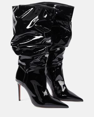 AMINA MUADDI Jahleel 95 Latex Ankle Boots - Black