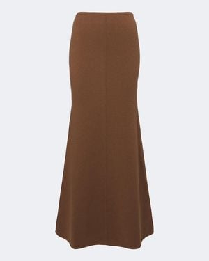 Max Mara Wool And Cashmere Maxi Skirt - Brown