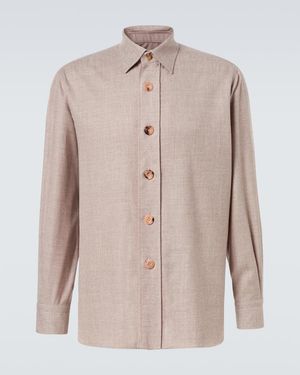 Rubinacci Chemise En Laine Vierge - Neutre