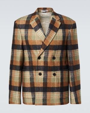 Dries Van Noten Checked Wool Blazer - Brown