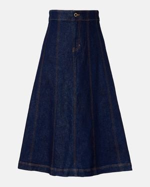 Veronica Beard Jeansrock Alix - Blau