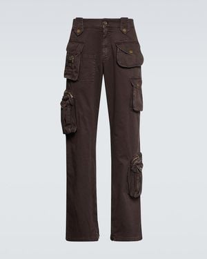 Dolce & Gabbana Mid-Rise Straight Cargo Trousers - Brown