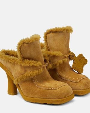 Burberry Mules Ekd Aus Veloursleder - Braun