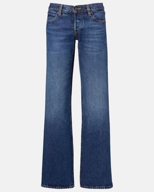 FRAME X Amelia The Low-Rise Straight Jeans - Blue