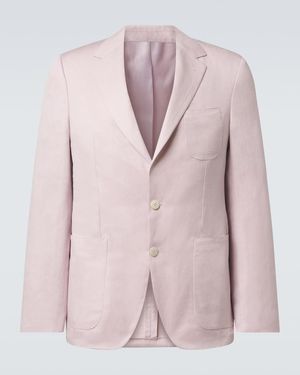 Canali Linen And Silk Blazer - Pink