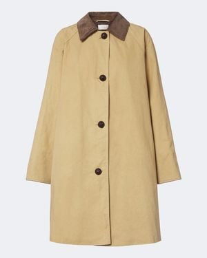 The Row Ina Cotton Gabardine Coat - Natural