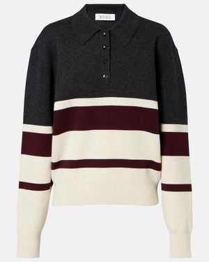 Rohe Knitted Wool And Cashmere Polo Jumper - Black
