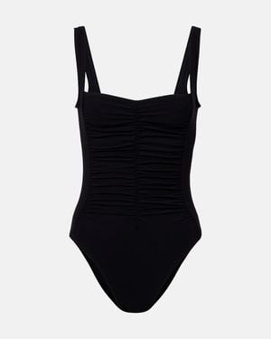 Karla Colletto Ruched Swimsuit - Black