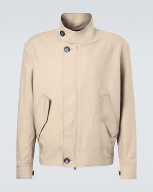 Ami Paris Virgin Wool Gabardine Jacket - Natural