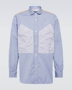 Junya Watanabe X Roy Lichtenstein Patchwork Cotton Shirt - Blue