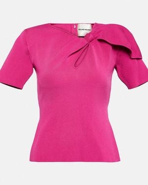 Roland Mouret Asymmetric Cutout Top - Pink