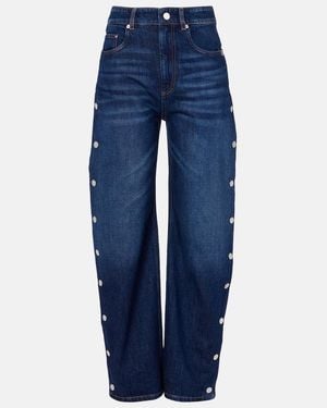 Sportmax High-Rise Wide-Leg Jeans - Blue