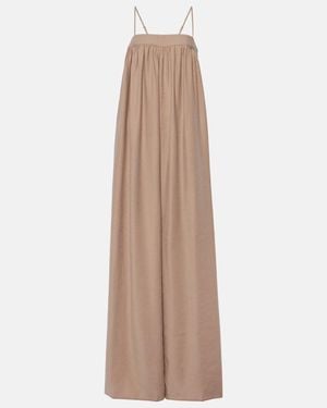 Frankie Shop Maude Gathered Jumpsuit - Natural