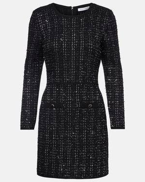 Veronica Beard Channing Tweed Minidress - Black