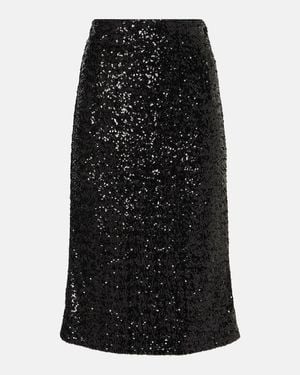 Dolce & Gabbana Sequined Midi Skirt - Black