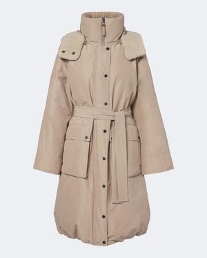 Brunello Cucinelli Monili Hooded Cotton-Blend Down Coat - Natural