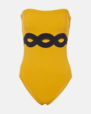 Karla Colletto Octavia Cutout Swimsuit - Yellow