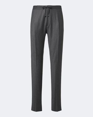 Lardini Wool And Cashmere Slim Pants - Gray