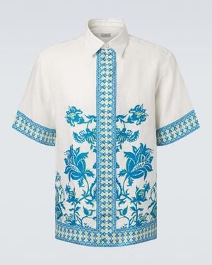 Etro Floral Linen Shirt - Blue