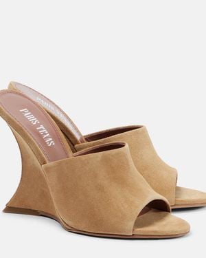 Paris Texas Nina 105 Suede Mules - Brown