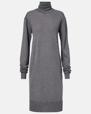 TOTEME Wool And Silk Sweater Dress - Gray