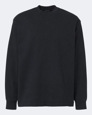 A.PRESSE Longsleeve Aus Baumwoll-Jersey - Schwarz