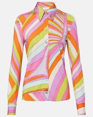 PUCCI Iride Satin Jersey Shirt - Pink