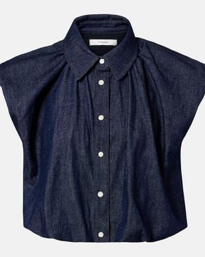 FRAME Bluse Shell Aus Denim - Blau