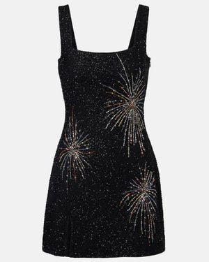 STAUD Le Sable Beaded Minidress - Black