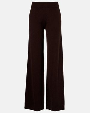 Jardin Des Orangers Wool And Cashmere Wide-Leg Trousers - Brown