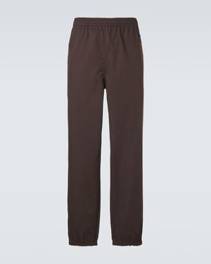 Miu Miu Cotton Twill Tapered Trousers - Brown