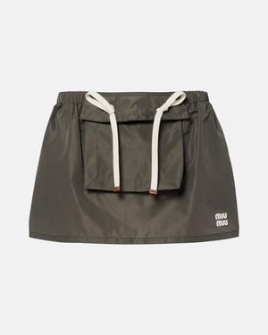 Miu Miu Technical Miniskirt - Black