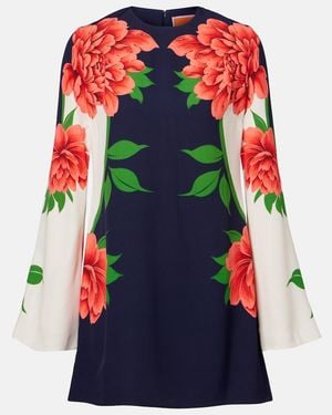 La DoubleJ Supremes Printed Satin Minidress - Blue
