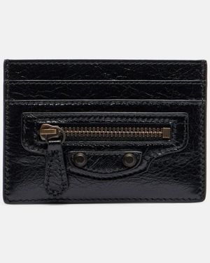 Balenciaga Le City Leather Card Holder - Black