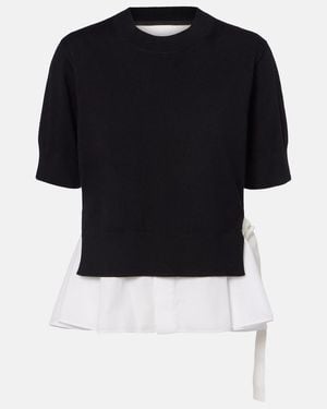 Sacai Panelled Top - Black