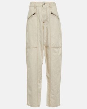 Isabel Marant Fanny Barrel-Leg Jeans - Natural