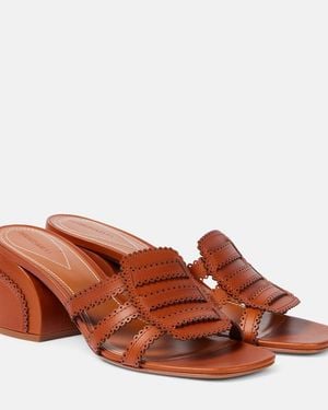 Zimmermann Goldie 65 Leather Mules - Brown