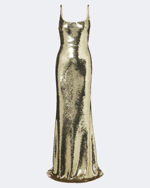 David Koma Sequined Gown - Metallic